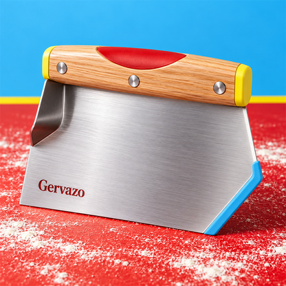 Gervazo Blue Edge Bench Scraper main pizza tool view