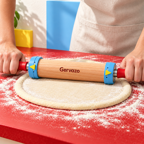 Gervazo Guide Ring Rolling Pin main pizza tool view